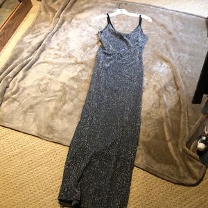 Long black/silver dress